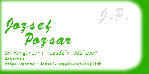 jozsef pozsar business card